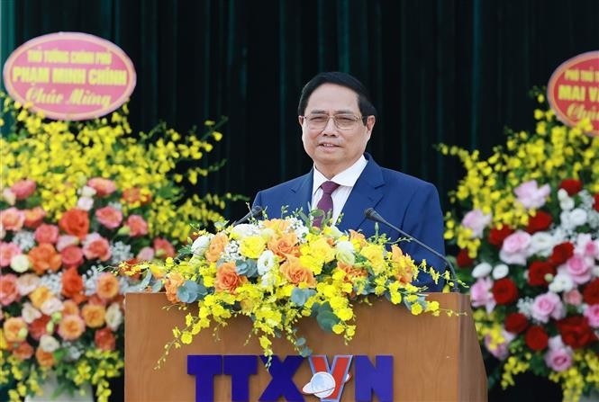 Prime Minister Pham Minh Chinh addresses the 27th Congress of the VNA Party Organisation on July 17 (Photo: VNA)