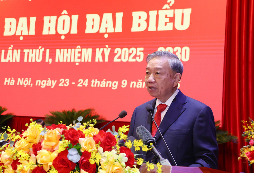 Party General Secretary To Lam speaks at the first congress of the Party Organisation of Central Party Agencies in Hanoi on September 24. (Photo: VNA)