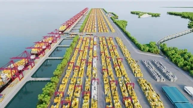 Can Gio International Transit Port blueprint. (Photo: sggp.org.vn)