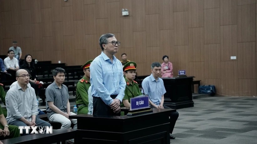 Former Deputy Minister of Industry and Trade Hoang Quoc Vuong at the court (Photo: VNA)