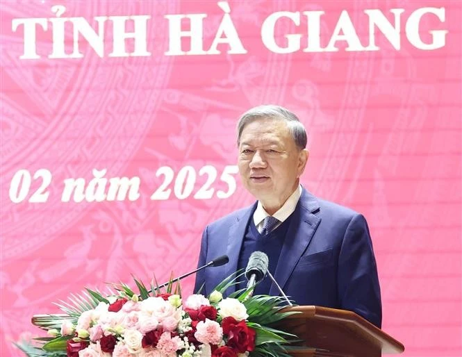 Party General Secretary To Lam speaks at the event (Photo: VNA)