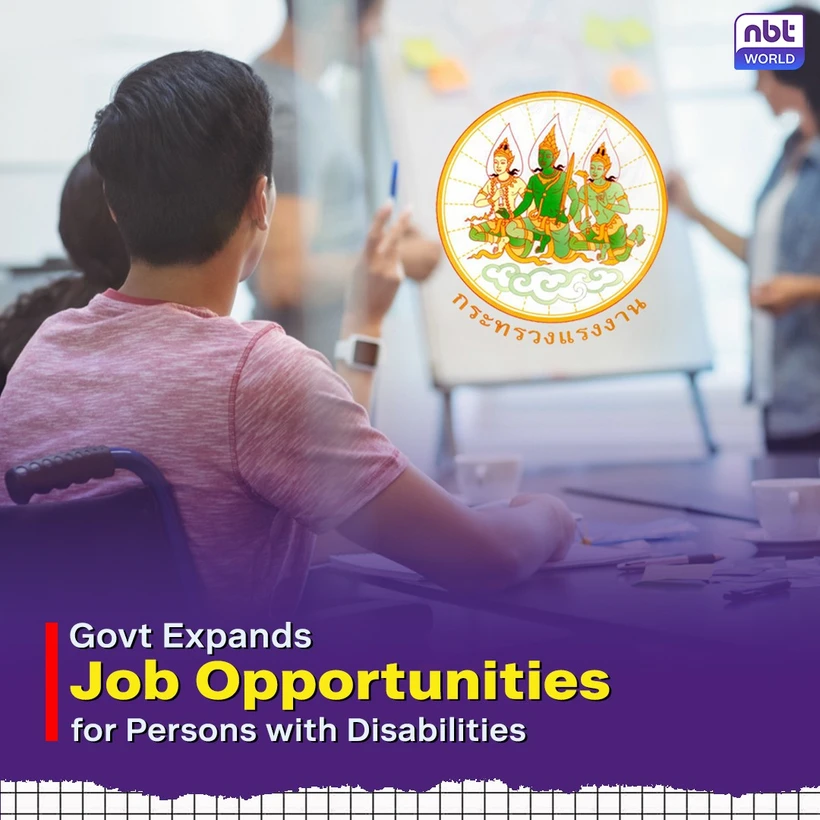 Between 2023 and 2024, nearly 40,000 persons with disabilities secured employment.(Source: National News Bureau of Thailand)