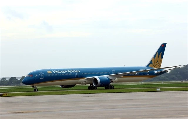  A plane of the Vietnam Airlines. (Photo: VNA)