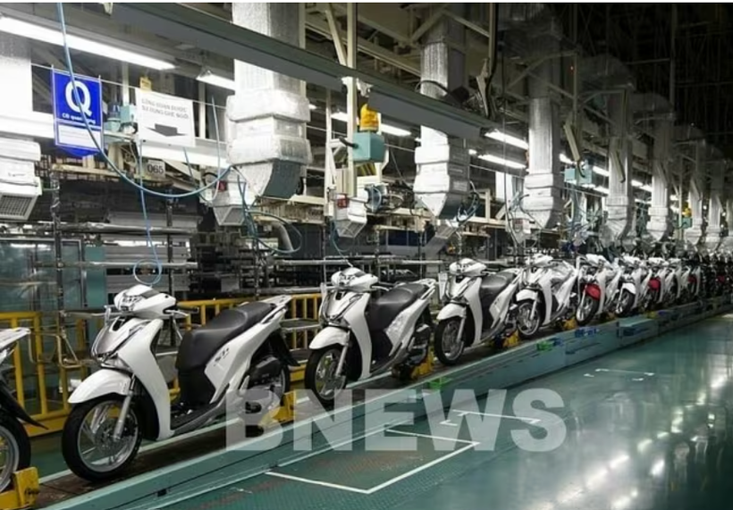 Motorbike production line of Honda Vietnam, a factory based in Phu Tho province of Japan's Honda. (Photo: VNA)