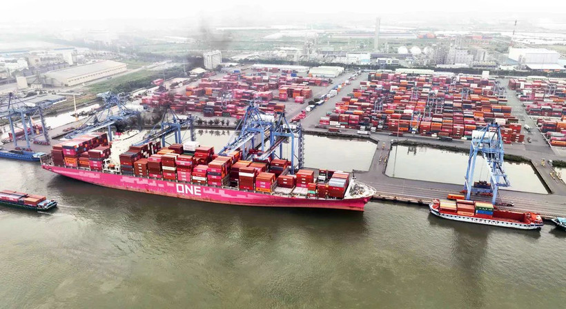 Cai Mep - Thi Vai Port in the southern province of Ba Ria - Vung Tau. (Photo: VNA)