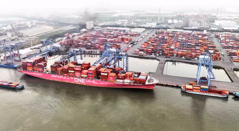 Cai Mep - Thi Vai Port in the southern province of Ba Ria - Vung Tau. (Photo: VNA)