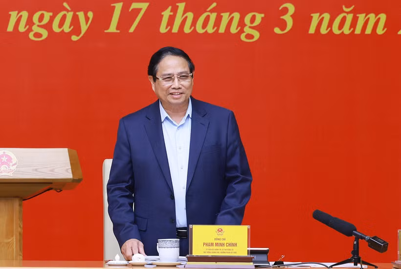 PM Pham Minh Chinh speaks at the event (Photo: VNA)