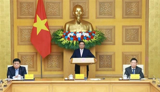 Prime Minister Pham Minh Chinh speaks at the event (Photo: VNA)