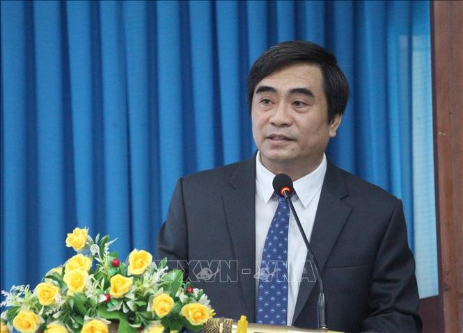 Vice Rector of Nha Trang University Prof. Pham Quoc Hung speaks at the event (Photo: VNA)