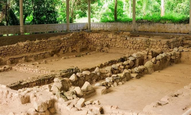 An excavation site of the Oc Eo - Ba The special national relic site in An Giang province (Photo: VNA)