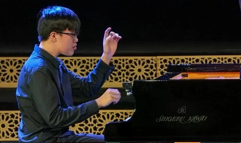 Pianist Nguyen Duc Kien at the 6th Fujairah International Piano Competition in the United Arab Emirates (UAE). (Photo: Courtesy of Nguyen Duc Kien)