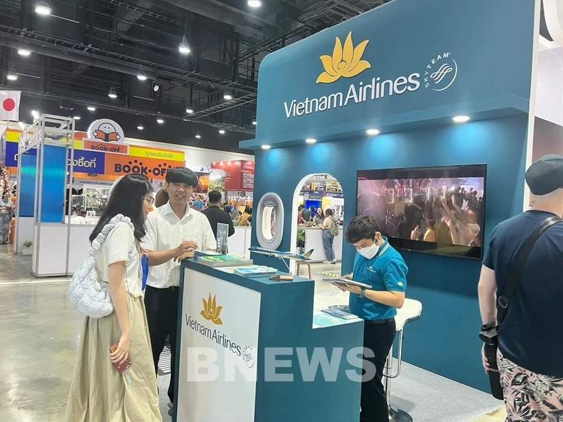 Vietnam Airlines showcases its products at the 30th Thai International Travel Fair. (Photo: VNA)