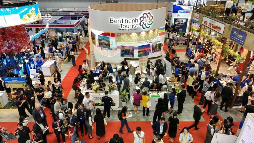 International tourism fairs offer opportunities for Vietnamese businesses to promote their image. (Photo: VietnamPlus)
