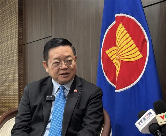ASEAN Secretary-General Kao Kim Hourn in an interview granted to the Vietnam News Agency (Photo: VNA)