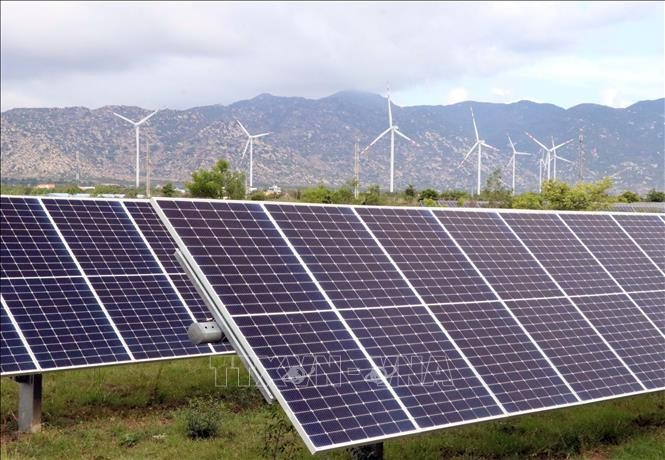 A solar power project in Thuan Nam district, Ninh Thuan province, now part of Khanh Hoa province. (Photo: VNA)