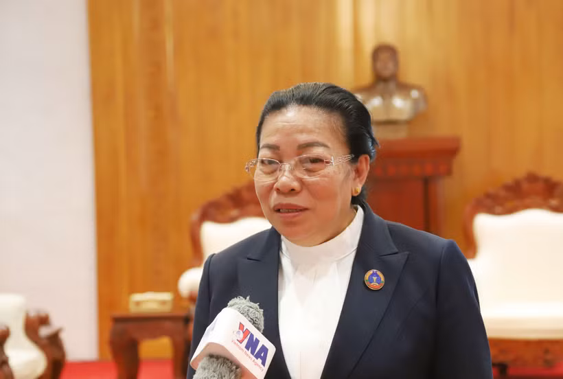 Secretary of the LPRP Central Committee and Vice President of the Lao National Assembly Sounthone Xayachak (Photo: VNA)