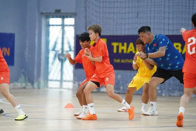 The national women's futsal team of Vietnam are undergoing training for AFC Women's Futsal Asian Cup 2025 (Source: AFF)