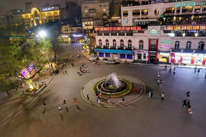 A bird view of Dong Kinh - Nghia Thuc Square (Photo: VNA)