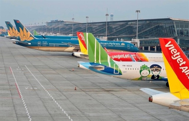 Aircraft at Noi Bai International Airport in Hanoi. (Photo: vovlive.vn)