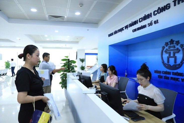Branch No. 1, of the Hanoi City Public Administration Service Centre. (Photo: VNA)