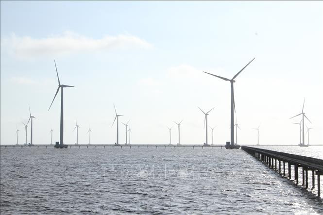 An offshore wind power plant in the Mekong Delta (Photo: VNA)