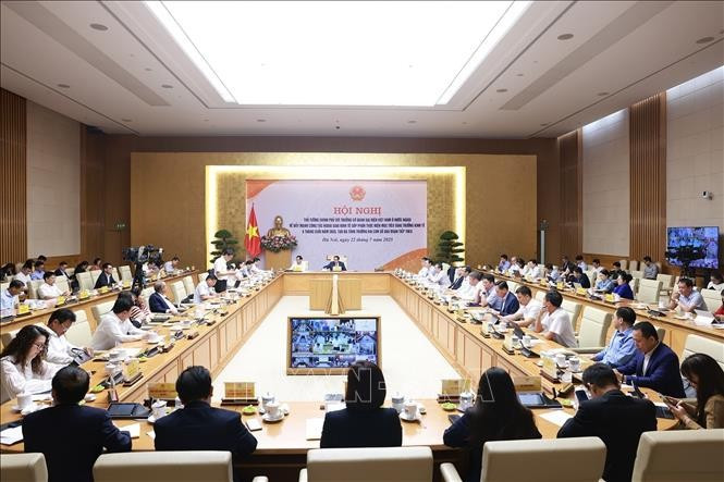 At the conference with heads of Vietnam’s overseas diplomatic missions on July 22, chaired by PM Pham Minh Chinh and Deputy PM and Minister of Foreign Affairs Bui Thanh Son. (Photo: VNA)