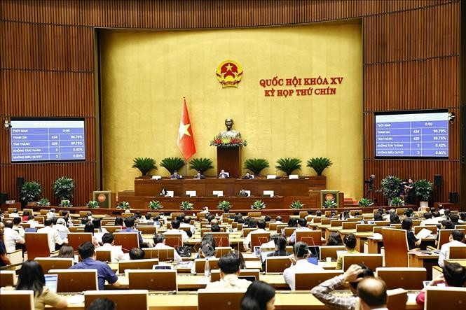 At the 9th session of the 15th National Assembly (Photo: VNA)