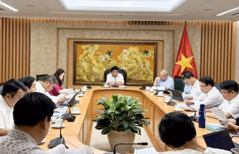 Deputy Prime Minister Nguyen Chi Dung (C) speaks at the meeting (Photo: VNA)