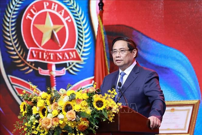 Prime Minister Pham Minh Chinh speaks at the event. (Photo: VNA)