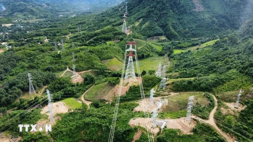 The Vietnamese section of the Monsoon – Thanh My 500kV transmission line project (Photo: VNA)