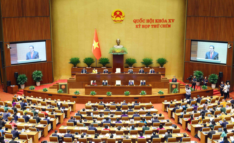 At the opening ceremony of the 15th NA's 9th session (Photo: VNA)