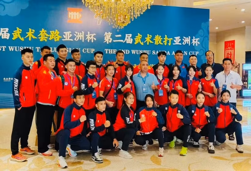 Vietnam ranks third overall at Asian Wushu Cup. (Photo: thethaovanhoa.vn)