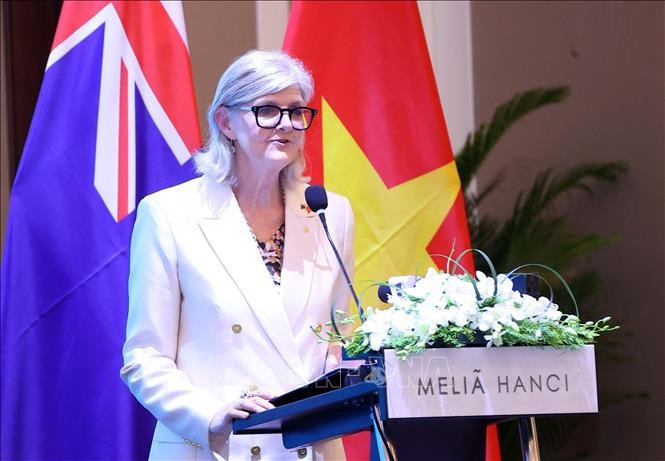 Australian Governor-General Sam Mostyn speaks at the Vietnam - Australia Forum 2025 (Photo: VNA)