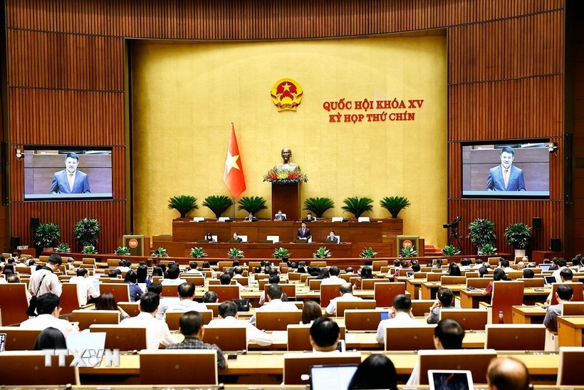 Prosecutor General of the Supreme People's Procuracy Nguyen Huy Tien speaks at the National Assembly's 9th session. (Photo: VNA)