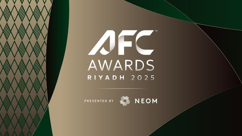 The 29th annual gala of the AFC Awards Riyadh 2025 scheduled for October 16. (Photo: vff.org.vn)