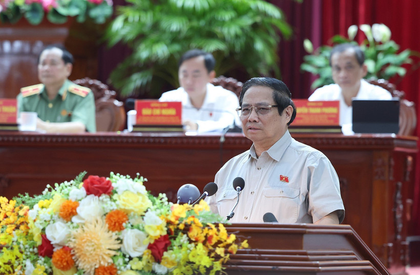 PM Pham Minh Chinh speaks at the meeting (Photo: VNA)