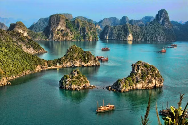 A view of Ha Long Bay, a UNESCO World Natural Heritage Site (Source: Getty)