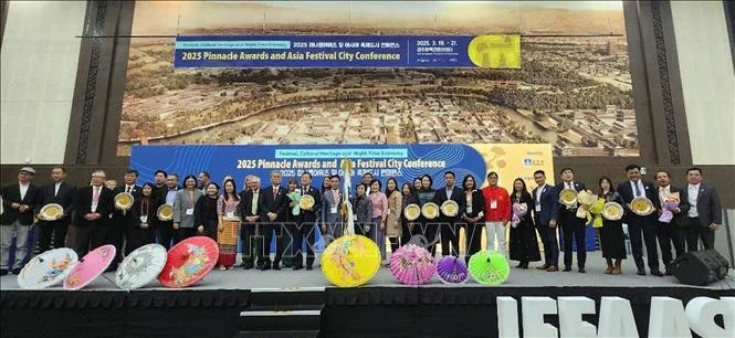 Delegates at the Global Festival Summit 2025 in Gyeongju, the Republic of Korea, on March 20. (Photo: VNA)