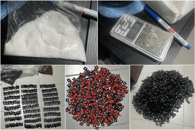 Mohammed Akil Abdul Rahim was caught in his flat with 26.4g of a white powder with enough etomidate for over 70 Kpods. (Photo: HSA)