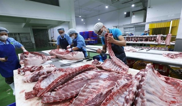 Pork shortage leads to increased pork prices recently. (Photo: VNA)