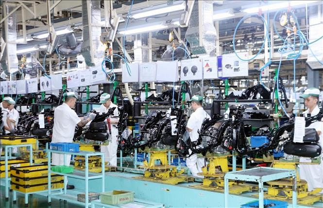 Honda Vietnam's production line at Dong Van II Industrial Park. (Illustrative photo: VNA)