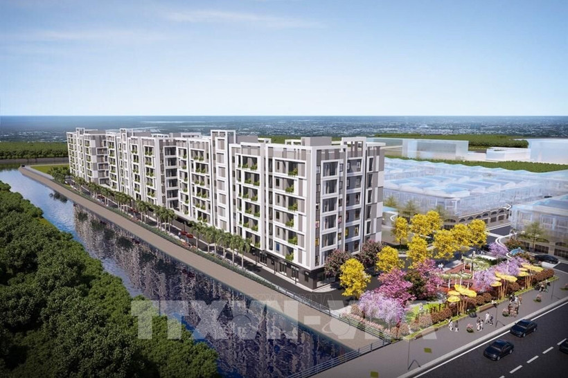 A graphic design of a social housing project (Photo: VNA)