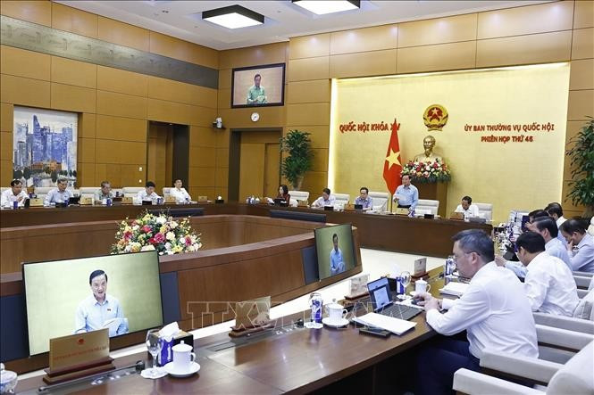 At the 46th session of the NA Standing Committee (Photo: VNA)