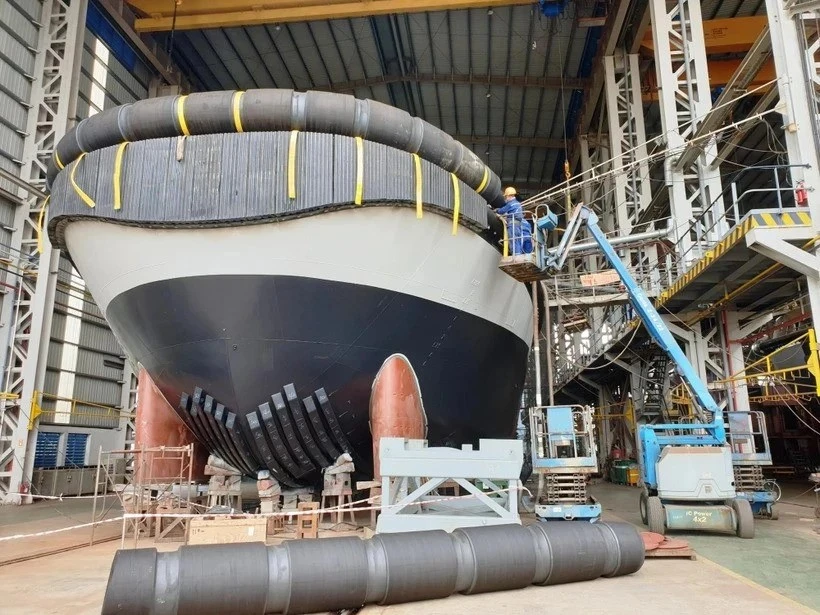 A shipbuilding factory of a SBIC member (Photo: VNA)