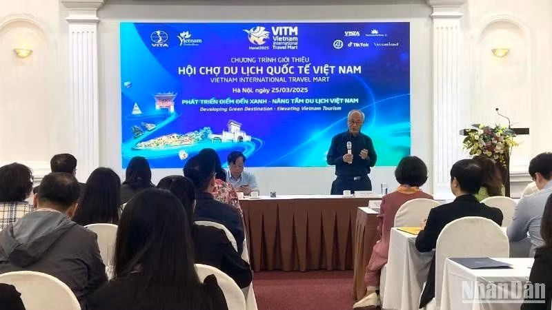 At the press conferenece to announce the Vietnam International Travel Mart (VITM) 2025. (Photo: nhandan.vn)