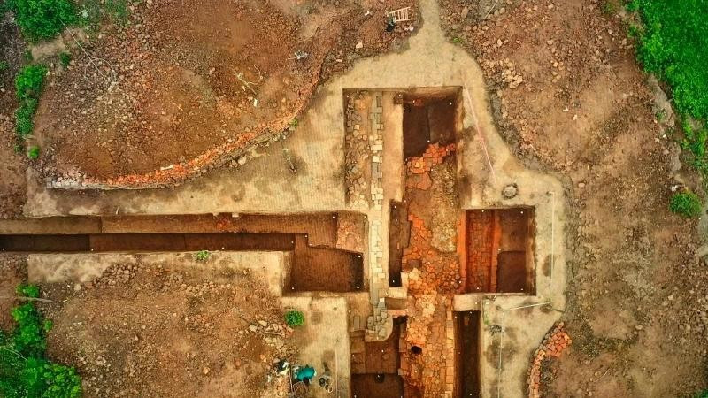 A panoramic view of the excavation area of Luy Lau ancient citadel in Bac Ninh. (Photo: nhandan.vn)