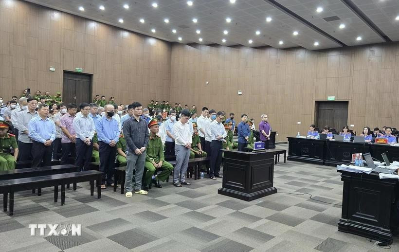 Defendants at the court (Photo: VNA)