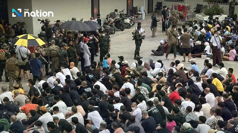 A total of 7,000 foreign nationals are rescued from call-centre scam gangs in Myanmar (Photo: nationthailand.com)