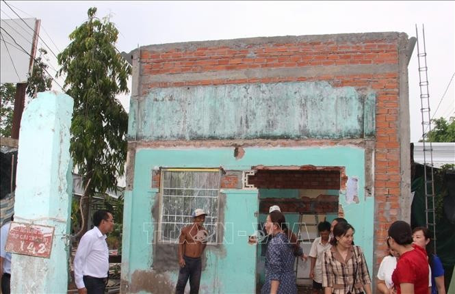 A substandard house in Long Thanh commune, Vinh Loi commune, Bac Lieu province. (Photo: VNA)