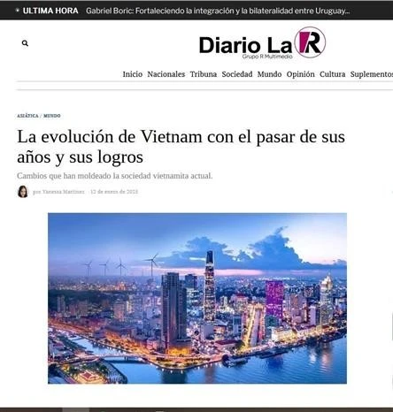 Uruguay's Diario LaR highlighted Vietnam's impressive economic growth in recent decades (Photo: VNA)